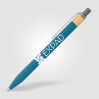 Branded Recycled Plastic Pen with Bamboo Accent