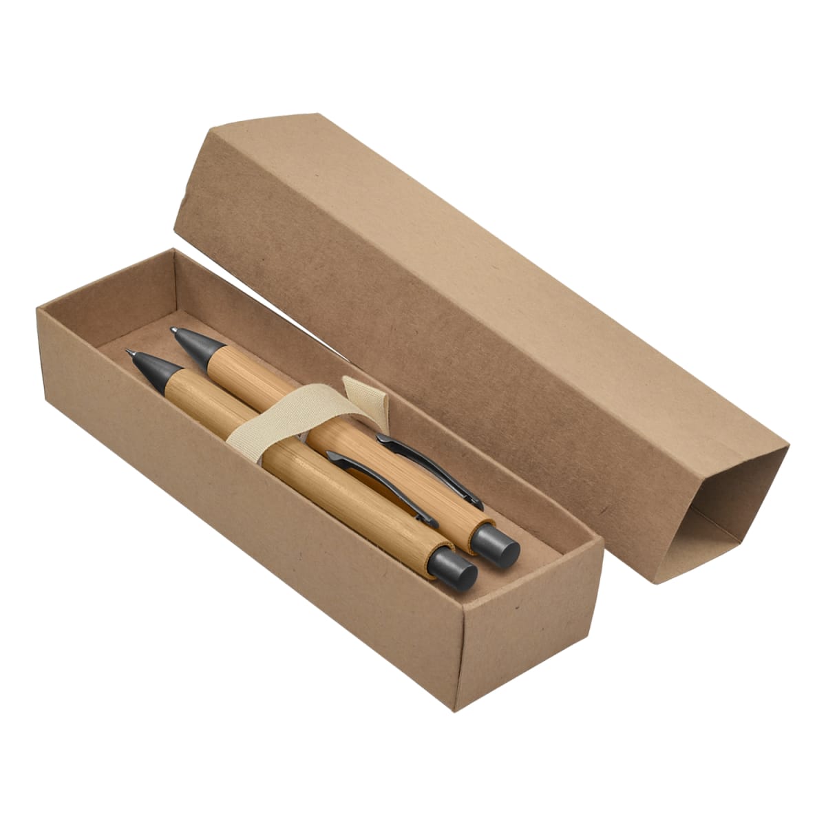 Branded Bamboo Pen and Mechanical Pencil Gift Set