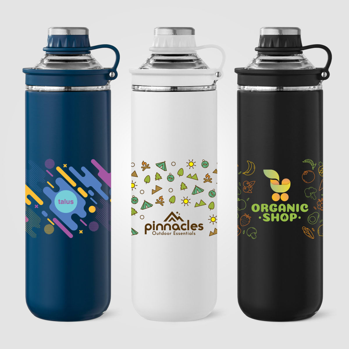 Branded Recycled Stainless Steel Vacuum Bottle - 680ml