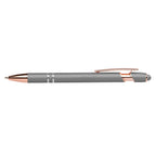 Branded Rose Gold Trim Metallic Pen with Stylus