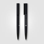 Branded Black Metal Ballpoint Pen with Mirror Engraving