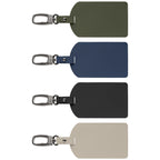 Branded Recycled PU Luggage Tag with Carabiner