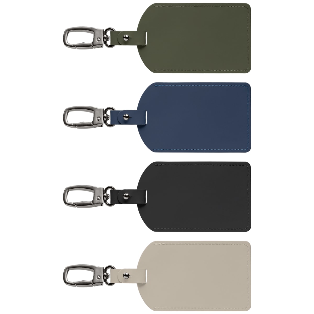 Branded Recycled PU Luggage Tag with Carabiner