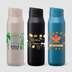 Branded Recycled Steel Bottle with Phone Holder Lid 750ml