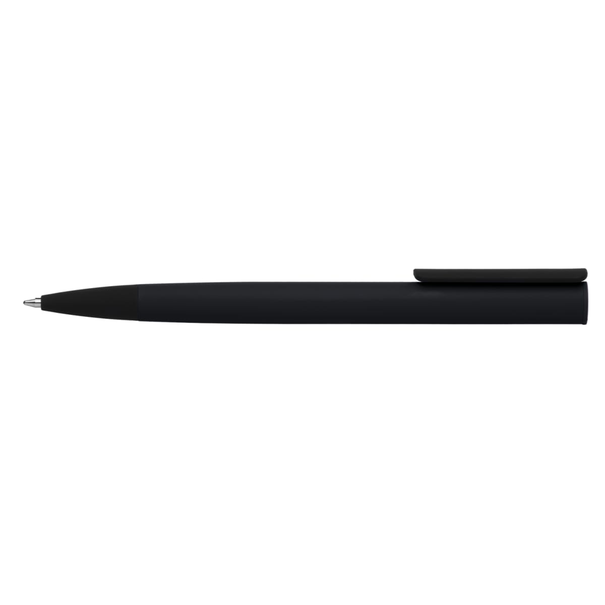 Branded Black Metal Ballpoint Pen with Mirror Engraving