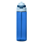 Branded Recycled rPET Flip-Straw Water Bottle 830 ml in Navy Blue