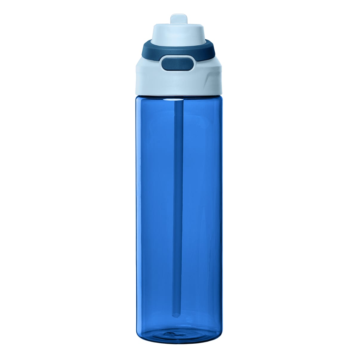 Branded Recycled rPET Flip-Straw Water Bottle 830 ml in Navy Blue