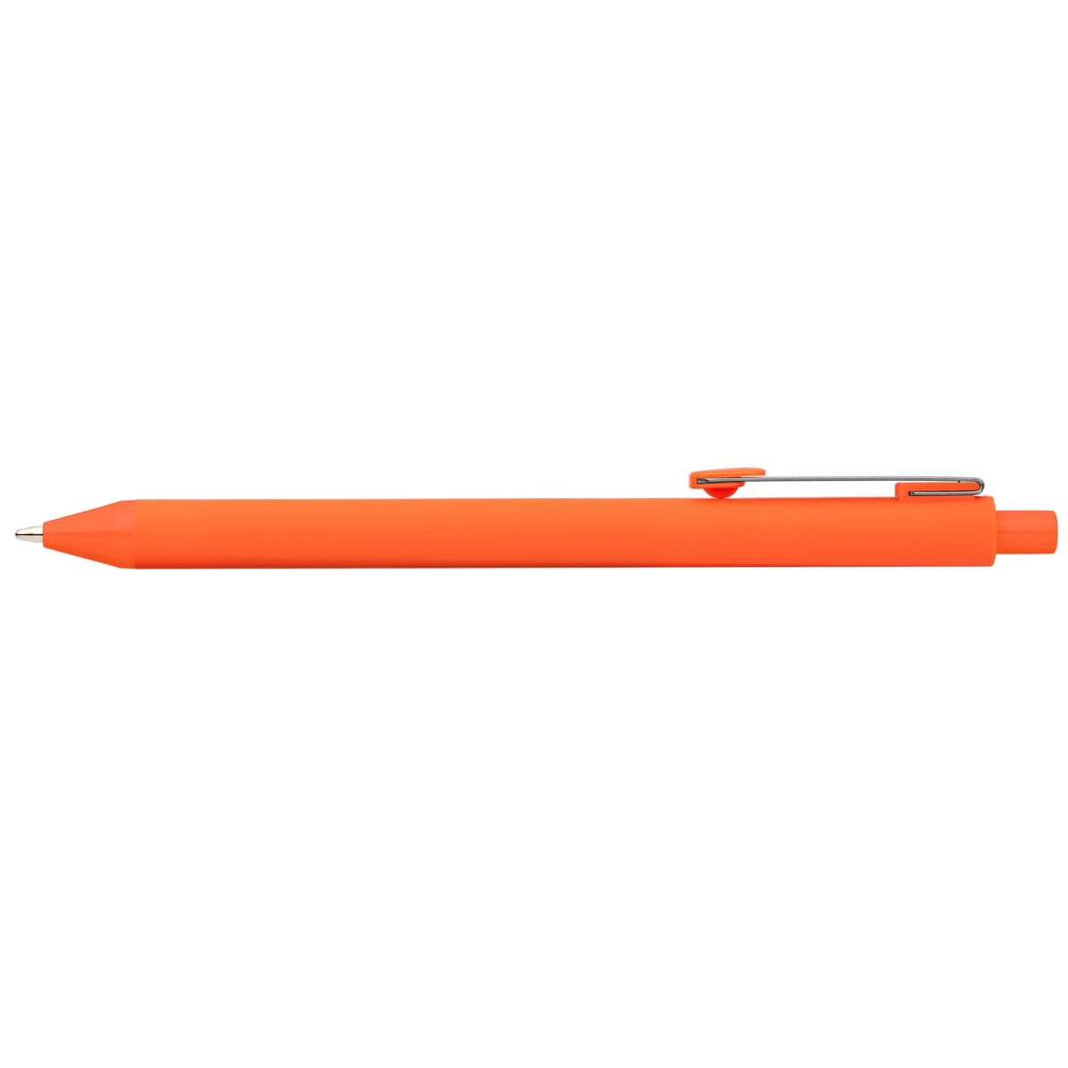 Branded Recycled Plastic Soft Touch Gel Pen in Orange