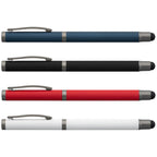 Branded Gunmetal Recycled Aluminium Stylus Gel Pen