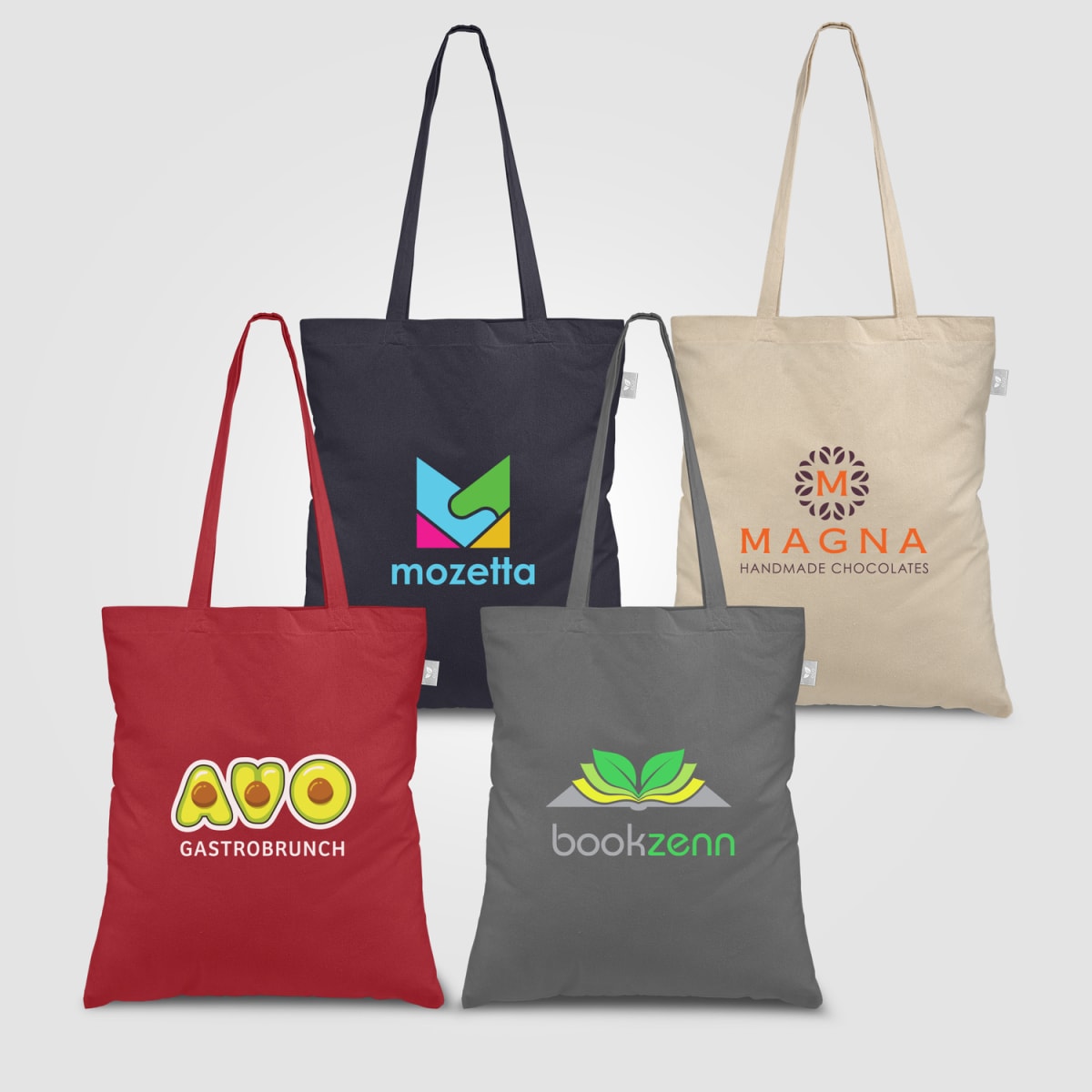 Branded Recycled Cotton Canvas Tote Bag with Double Handles