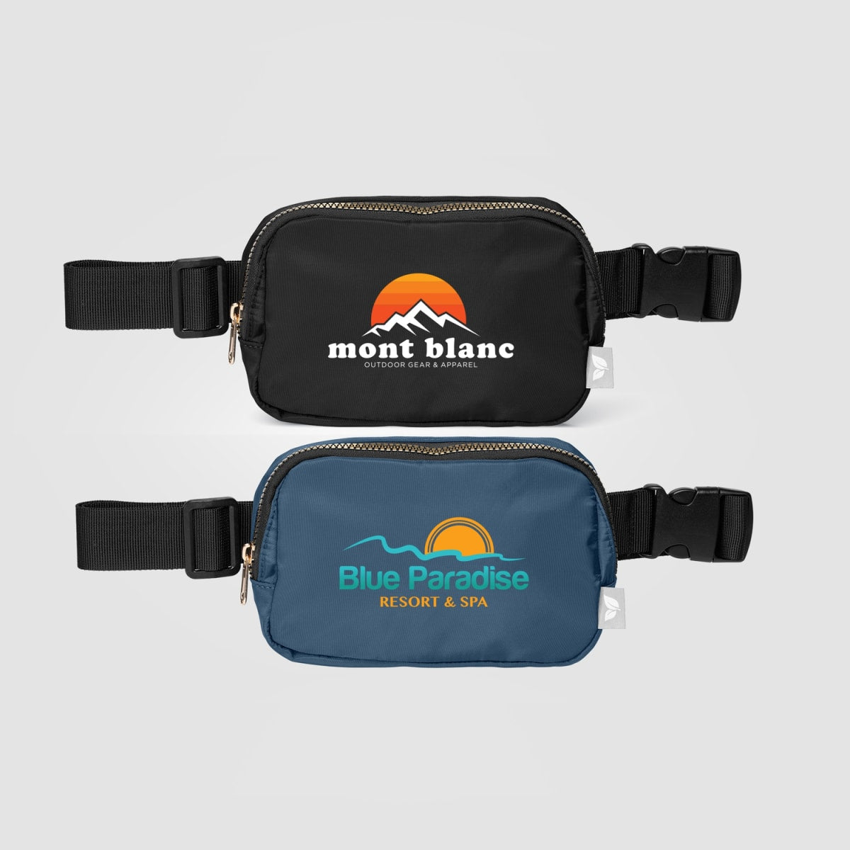 Branded Recycled rPET Waist Bag with Crossbody Strap