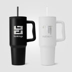 Branded Recycled Steel Insulated Tumbler with Straw 1180 ml