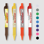 Branded Wide Body Retractable Pen with Rubber Grip