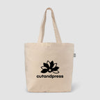Branded Recycled Cotton Blend Shopper Tote Bag