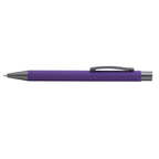 Branded Mirror-Finish Aluminium Soft-Touch Pen in Purple
