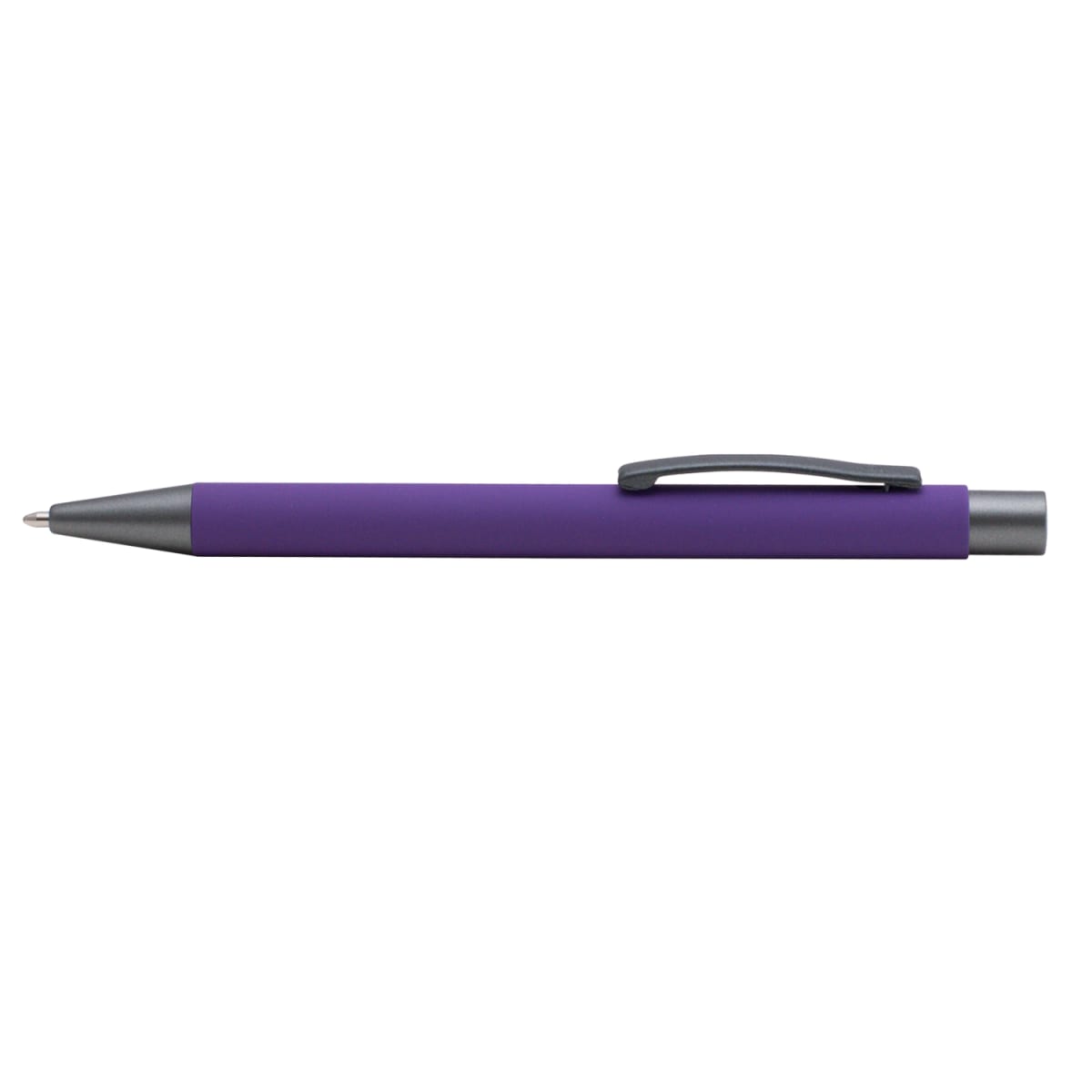 Branded Mirror-Finish Aluminium Soft-Touch Pen in Purple