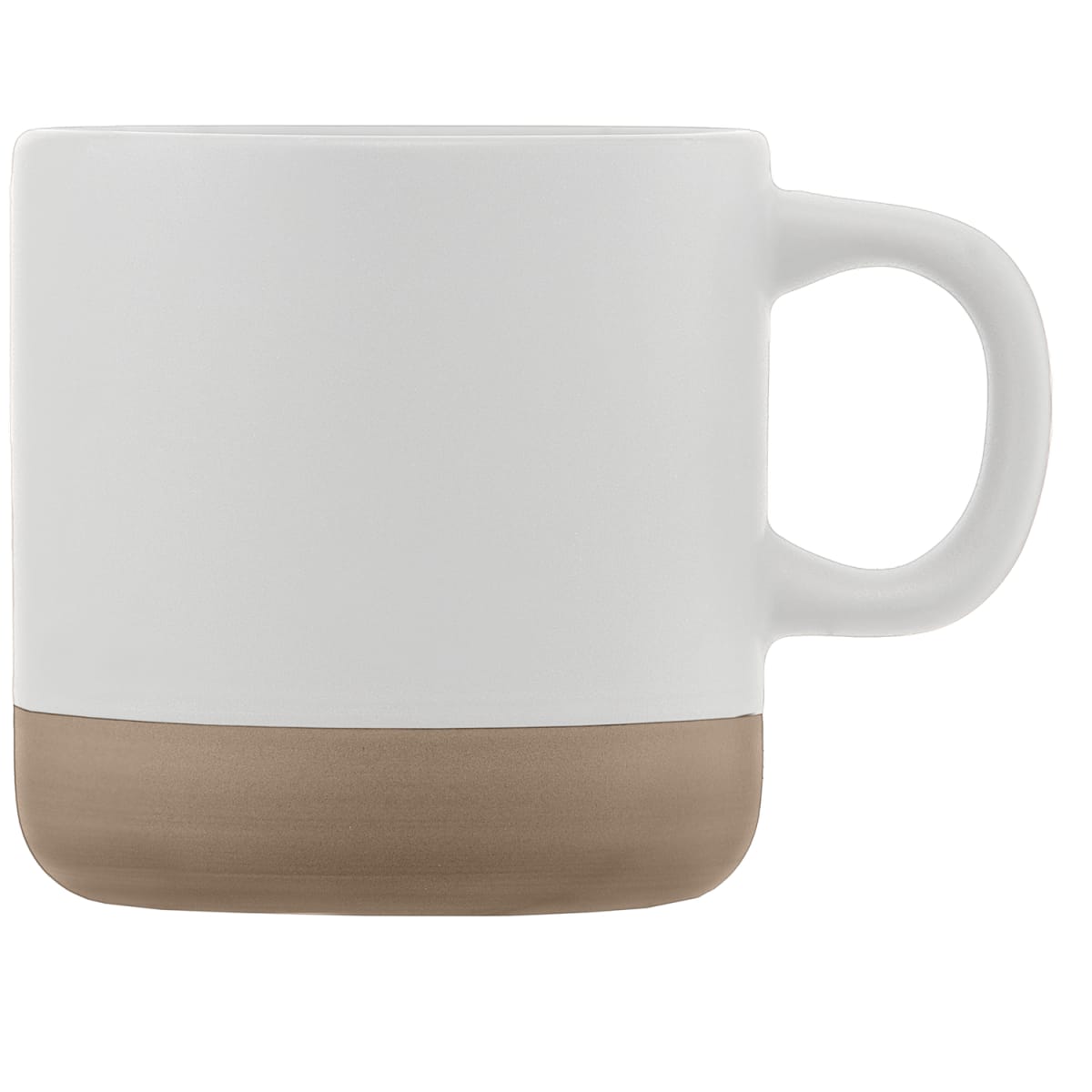Branded Matte Ceramic Mug with Natural Clay Base - 355ml