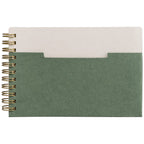Branded A6 Recycled Cotton Spiral Pocket Notebook in Green