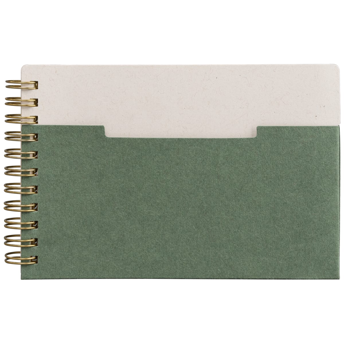 Branded A6 Recycled Cotton Spiral Pocket Notebook in Green