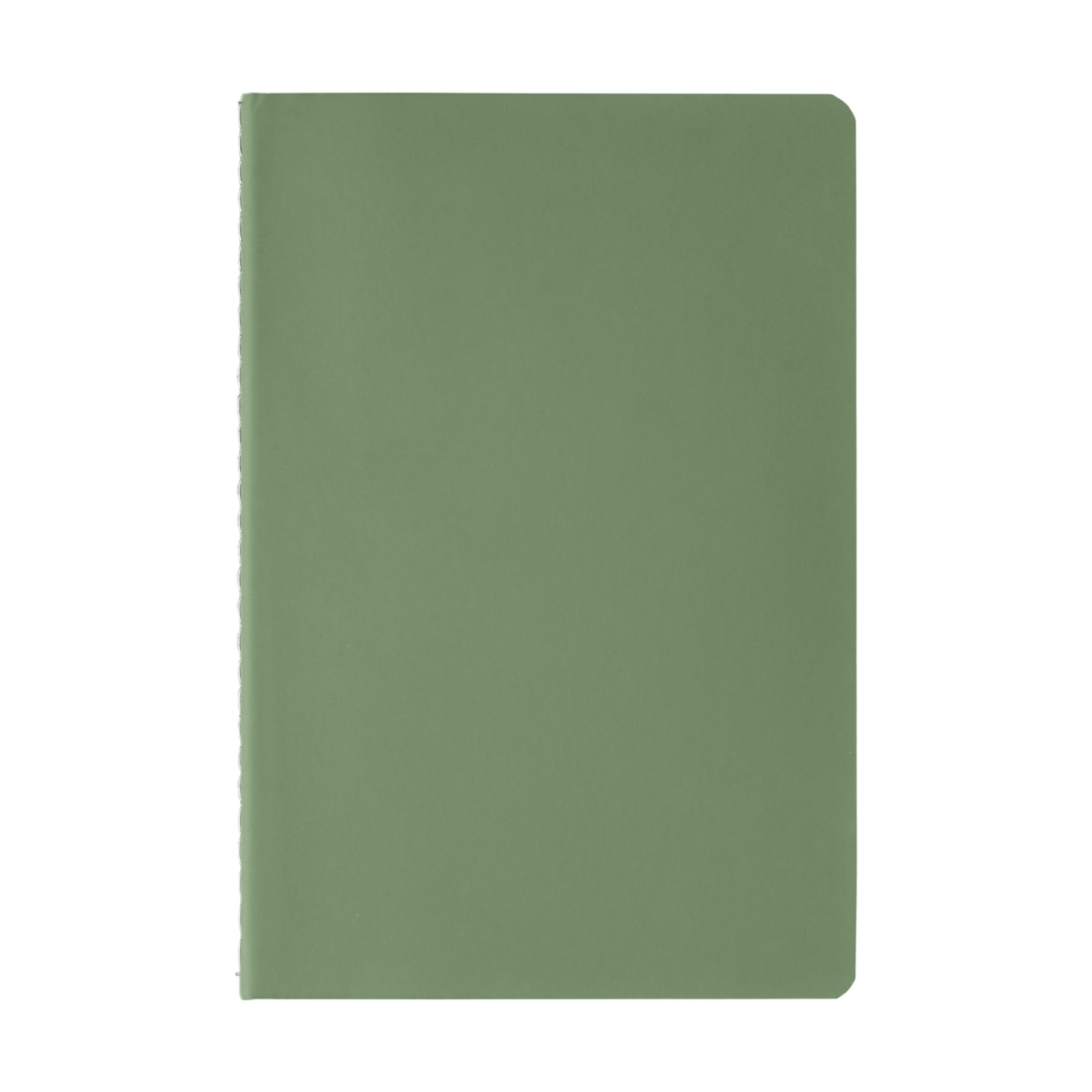 Branded Recycled PU Contrast Stitch A5 Journal in Forest Green