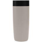Branded Recycled Stainless Steel Tumbler with Press Lid 385ml in Dune
