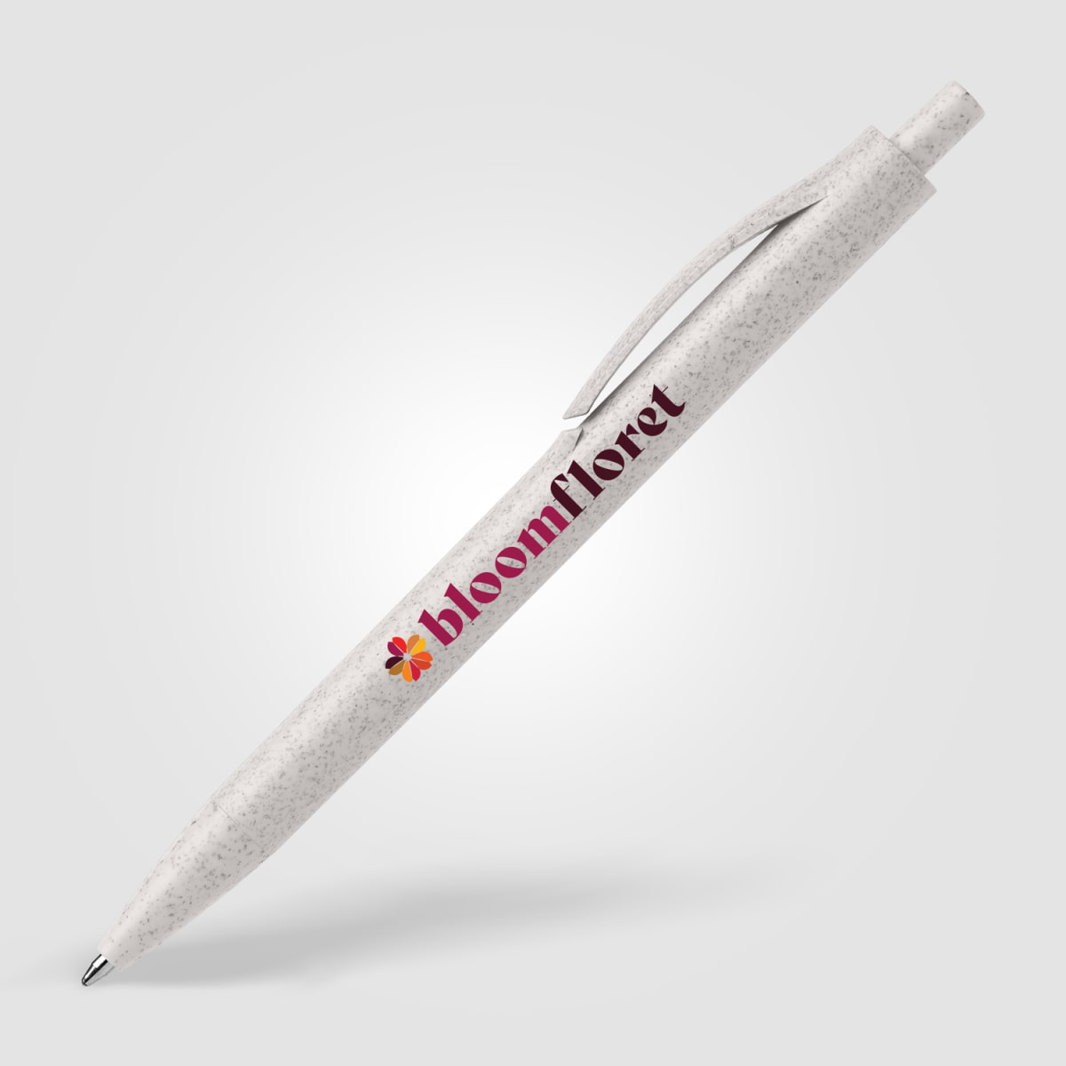 Branded Wheat Straw Retractable Ballpoint Pen
