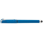 Branded Marbled Cap Gel Pen with Stylus in Royal Blue