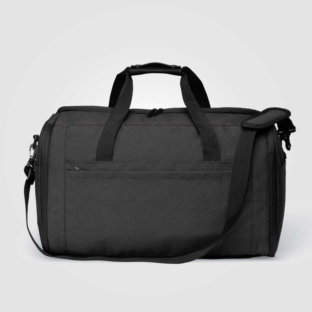 Recycled 3-in-1 Garment Duffel Bag in Black, unbranded