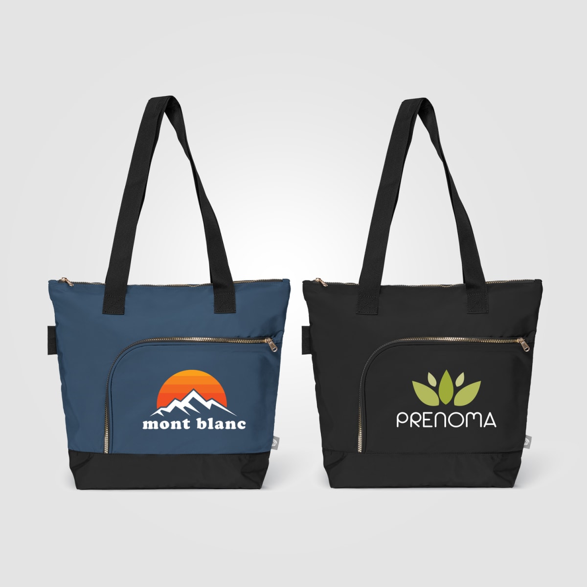 Branded rPET Zip Tote Bag with Bottle Pocket 18L
