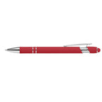 Branded Soft-Touch Rubber Stylus Pen in Red