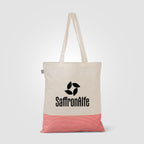 Branded Recycled Cotton Micro Stripe Tote Bag