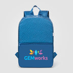 Branded Recycled Polyester Quilted Backpack