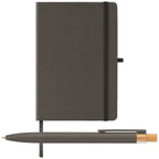 Branded Recycled Milk Carton A5 Notebook and Pen Set in Black