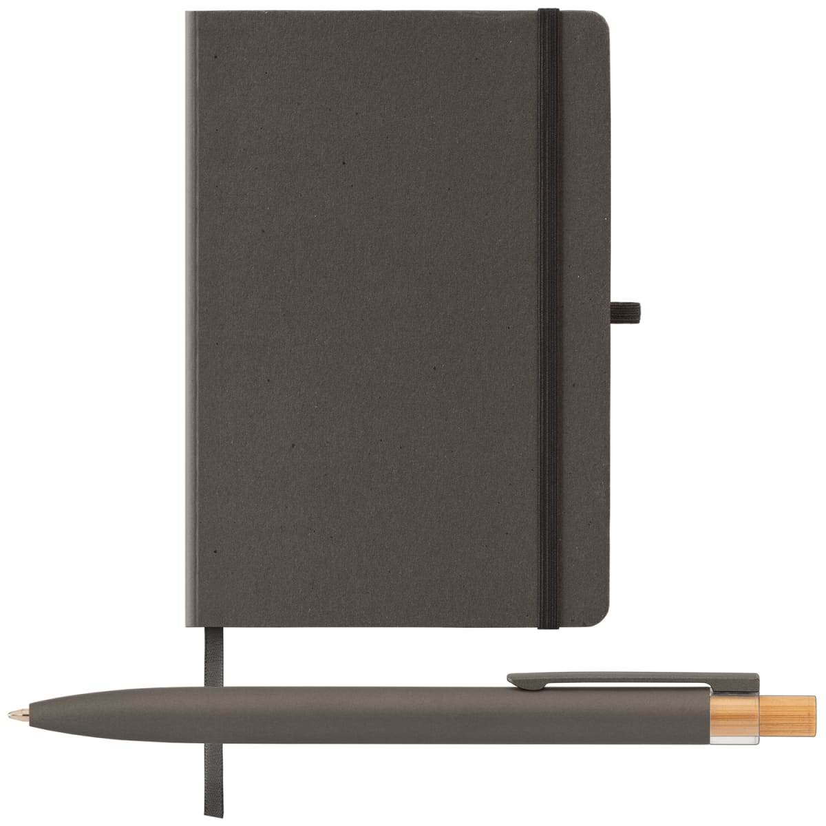 Branded Recycled Milk Carton A5 Notebook and Pen Set in Black
