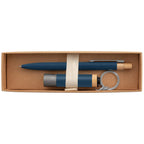 Branded Recycled Aluminium Pen and Torch Gift Set with Bamboo