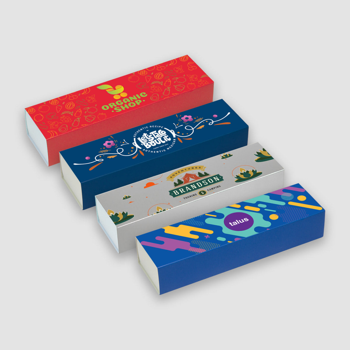 Branded Gift Box for Pens with Removable Sleeve and Ribbon