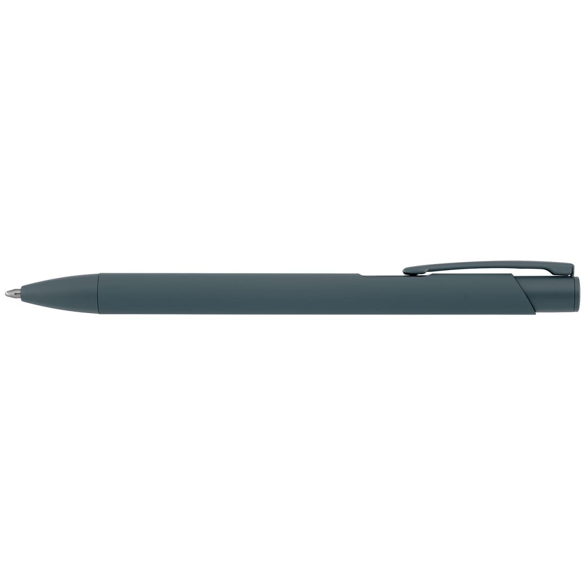 Branded Monochrome Rose Gold Metal Pen in Steel Blue