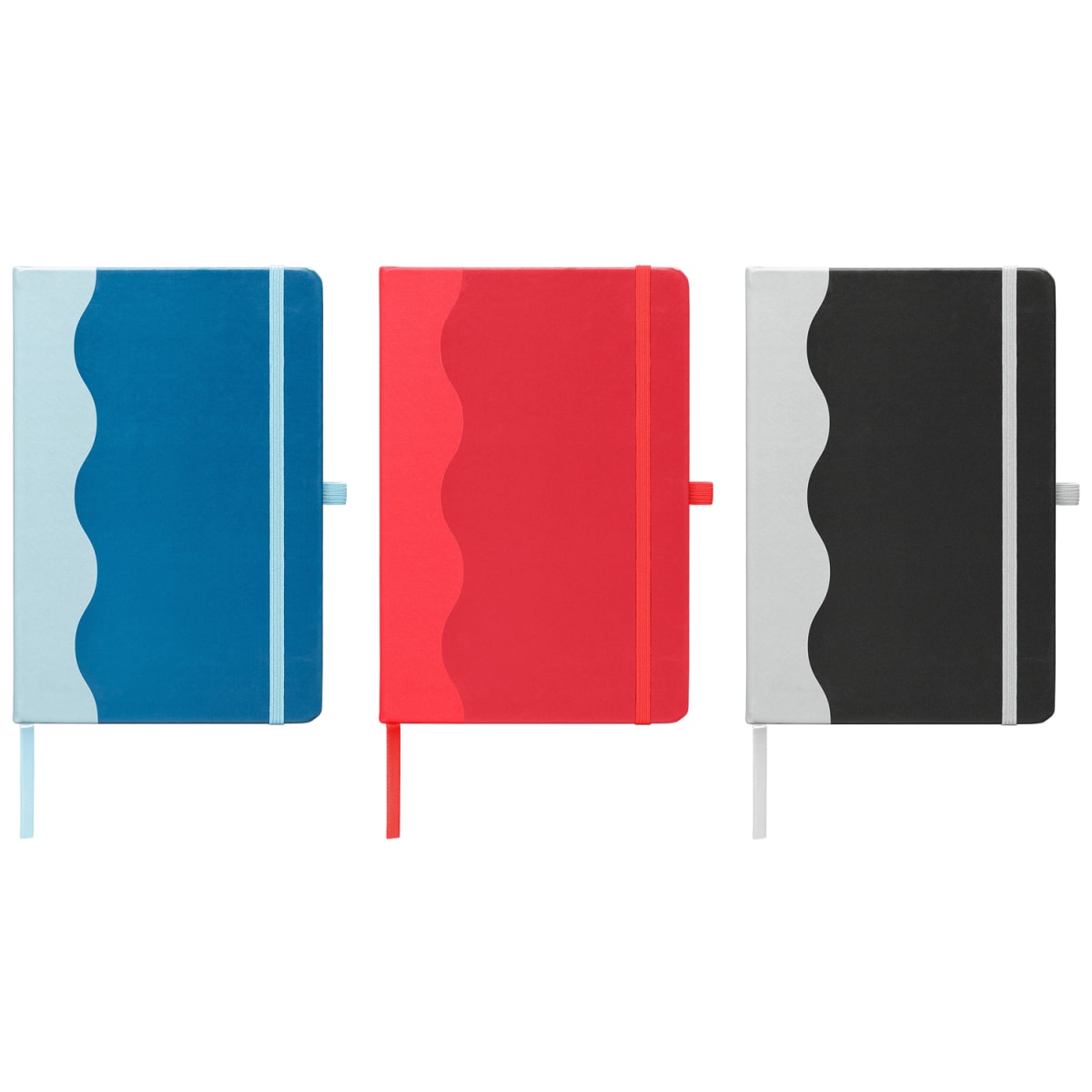 Branded Recycled PU Wave Pattern A5 Journal