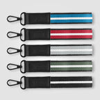 Branded rPET Woven Wrist Strap Keyring with Snap Trigger