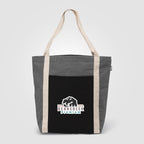 Branded Recycled Cotton Blend Tote Bag with Front Pocket
