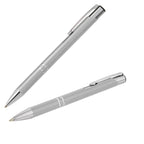 Branded Matte Aluminium Pen with Jumbo Refill in Silver