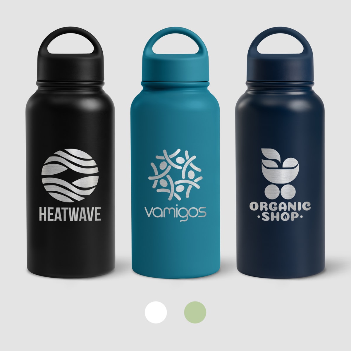 Branded 915ml Insulated Stainless Steel Bottle with Handle