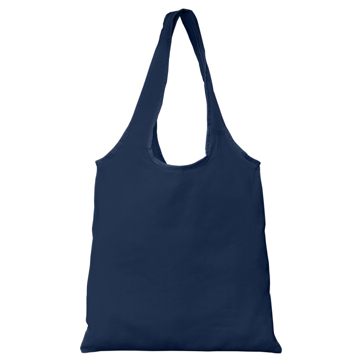 Branded Recycled Cotton Everyday Shopping Tote Bag in Navy Blue