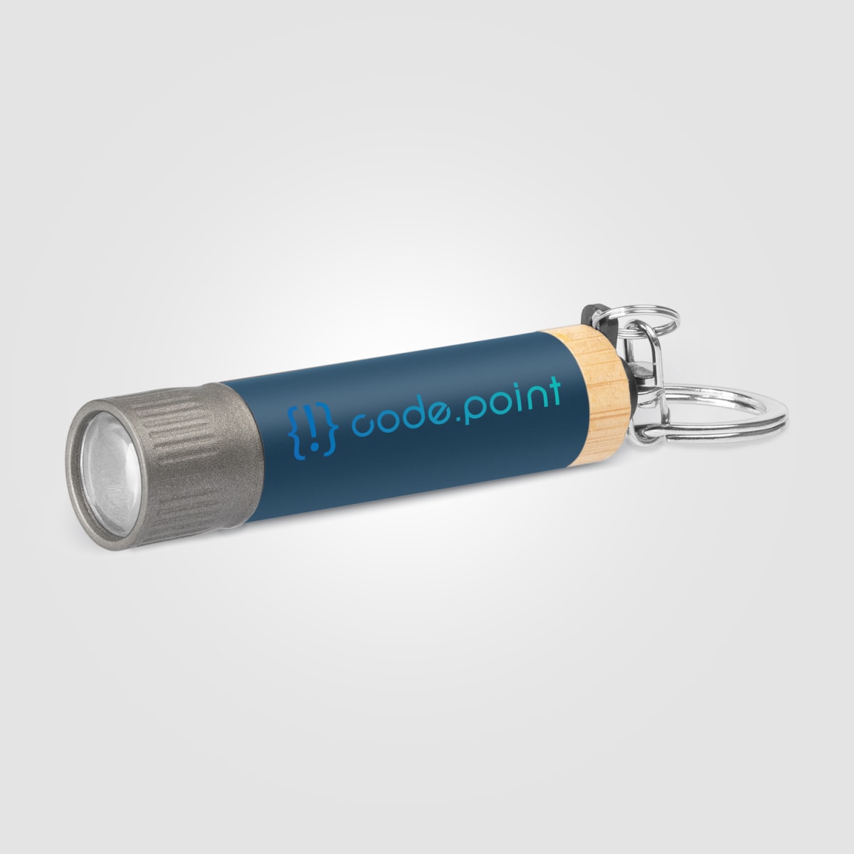 Branded Recycled Aluminium Keychain Torch