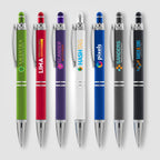 Branded Wide-Barrel Soft-Touch Metal Pen with Stylus