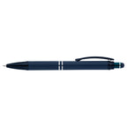 Branded Monochrome Soft Touch Stylus Pen in Navy Blue