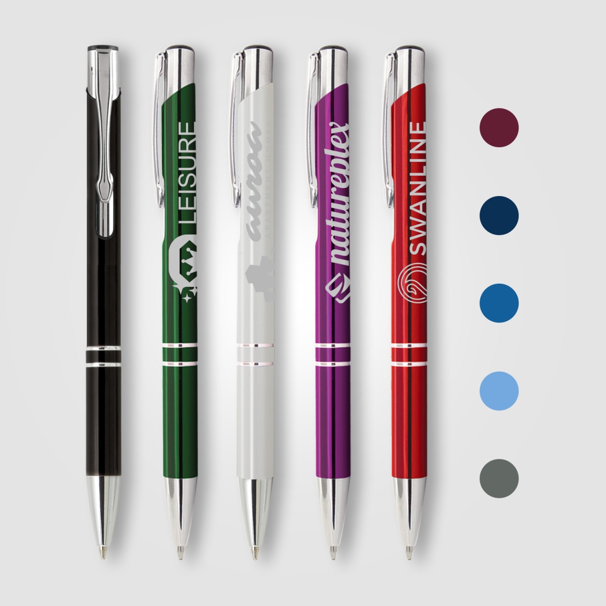 Branded Anodised Aluminium Slim Pen
