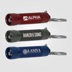 Branded 3 LED Torch Keyring with Soft-Touch Finish