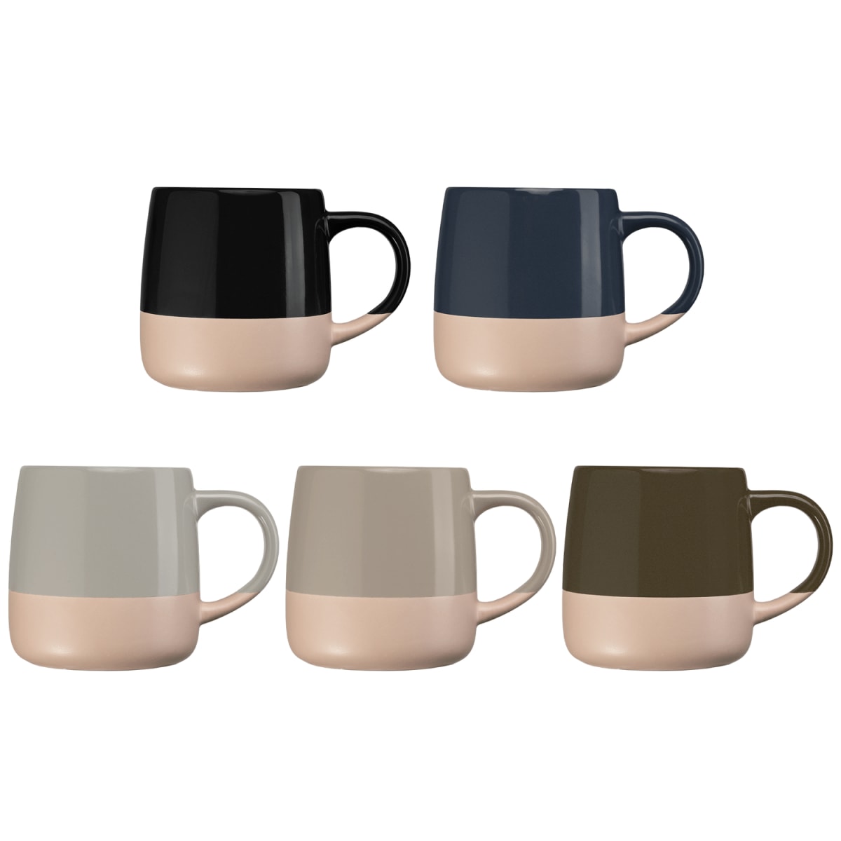 Branded 445 ml Colour Block Stoneware Mug