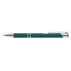 Branded Soft-Touch Aluminium Pen with Jumbo Refill in Dark Green
